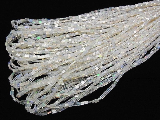 [Video] Ethiopia Opal AAA- Rectangle-Square half or 1strand beads (aprx.16inch/40cm)