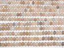 [Video]High Quality! Multicolor Moonstone Faceted Button Rondelle 6x6x4mm half or 1strand beads (aprx.15inch/36cm)