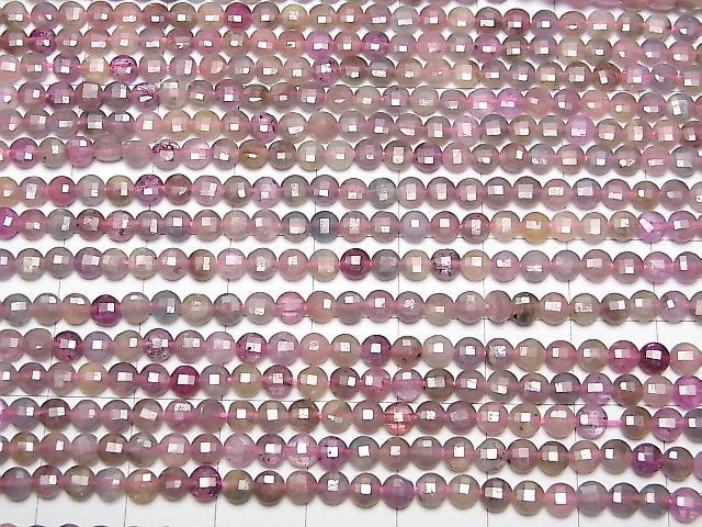 [Video]High Quality! Multicolor Sapphire AA Faceted Coin 4x4x2mm 1strand beads (aprx.15inch/37cm)