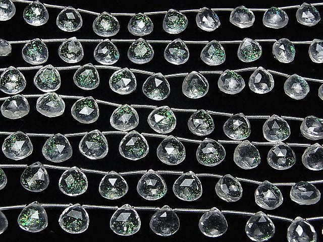[Video] Doublet Crystal AAA Chestnut Faceted Briolette Rainbow Shiny Color half or 1strand (12pcs )