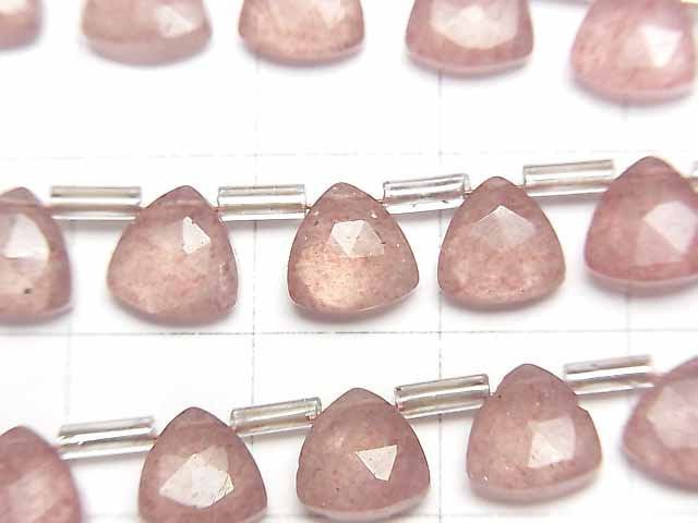 [Video] Pink Epidote AAA Chestnut Faceted Briolette 1strand beads (aprx.7inch/17cm)