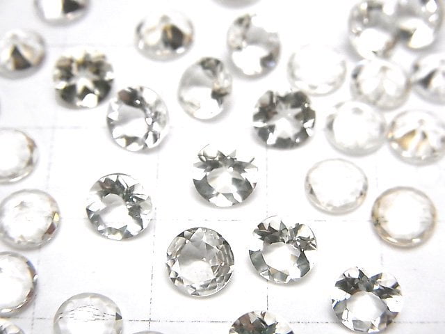 [Video]High Quality Scapolite Loose stone Round Faceted 6x6mm 2pcs