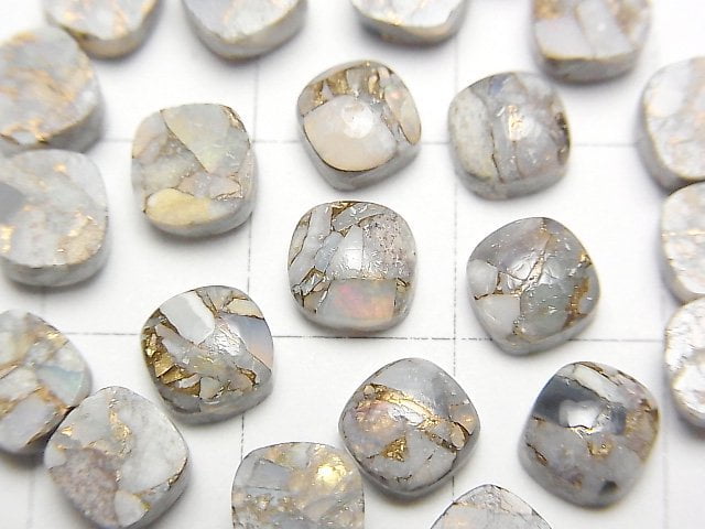 [Video]Copper Opal AAA Square Cabochon 6x6mm 5pcs