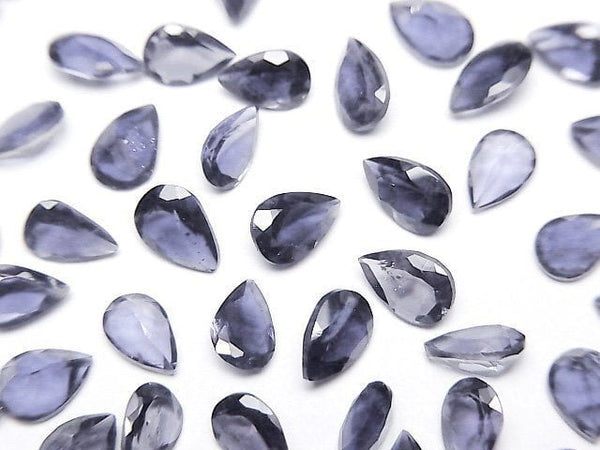 [Video]High Quality Iolite AAA- Loose stone Pear shape Faceted 6x4mm 5pcs