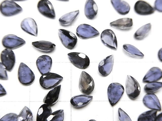 [Video]High Quality Iolite AAA- Loose stone Pear shape Faceted 6x4mm 5pcs