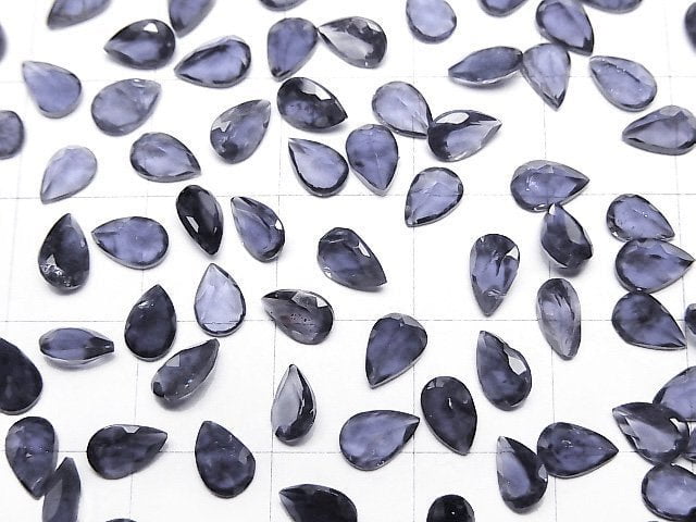 [Video]High Quality Iolite AAA- Loose stone Pear shape Faceted 6x4mm 5pcs