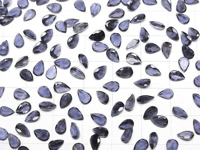 [Video]High Quality Iolite AAA- Loose stone Pear shape Faceted 6x4mm 5pcs