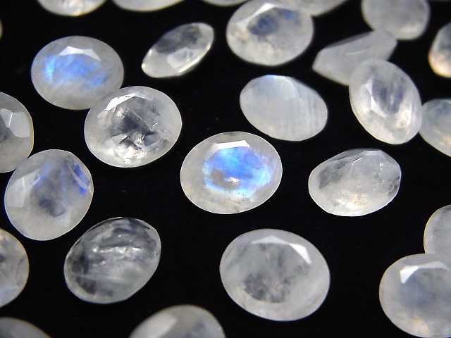 Oval, Rainbow Moonstone Gemstone Beads