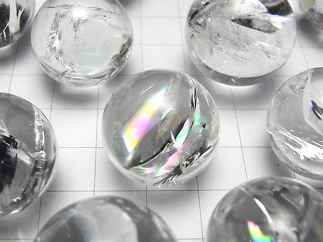 [Video] Iris Quartz (Rainbow Quartz) AA++ Sphere, Round 22-25mm 3pcs