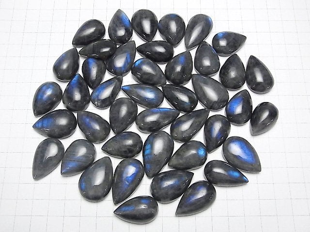 [Video]Blue Labradorite AA++ Pear shape Cabochon 20-32mm 1pc