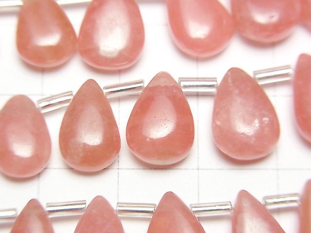 [Video] Argentina Rhodochrosite AAA- Pear shape (Smooth) half or 1strand (18pcs )