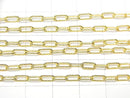 14KGF Patterned Long Cable Chain 6x2.5mm 10cm- !