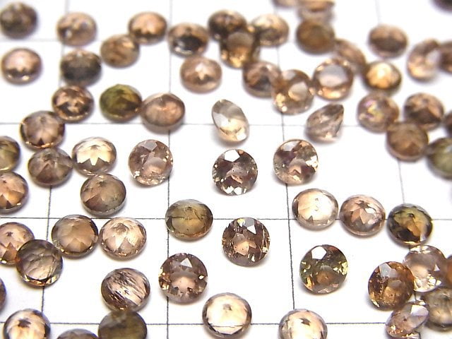 [Video]High Quality Andalusite AAA Loose stone Round Faceted 4x4mm 5pcs