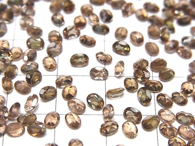 [Video]High Quality Andalusite AAA Loose stone Oval Faceted 4x3mm 5pcs