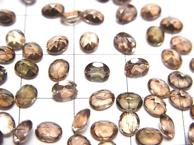 [Video]High Quality Andalusite AAA Loose stone Oval Faceted 5x4mm 5pcs