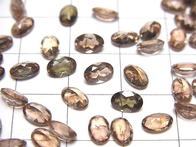 [Video]High Quality Andalusite AAA Loose stone Oval Faceted 6x4mm 5pcs