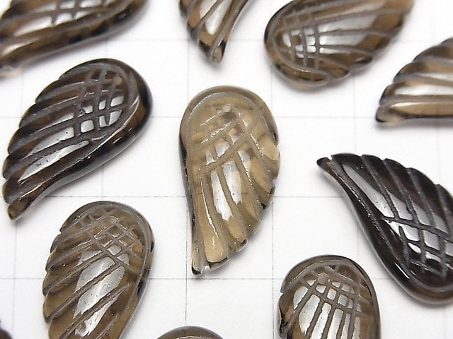 Smoky Quartz AAA Angel Wing [L size] 3pcs