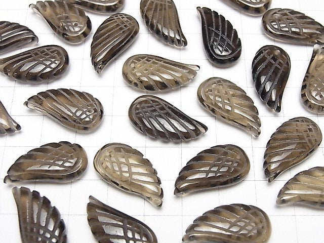 Smoky Quartz AAA Angel Wing [L size] 3pcs