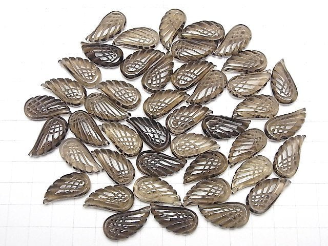 Smoky Quartz AAA Angel Wing [L size] 3pcs