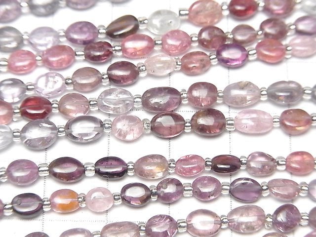 [Video] High Quality Non-heating multi color Sapphire AAA- Oval half or 1strand beads (aprx.7inch/18cm)