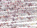 [Video] High Quality Non-heating multi color Sapphire AAA- Oval half or 1strand beads (aprx.7inch/18cm)