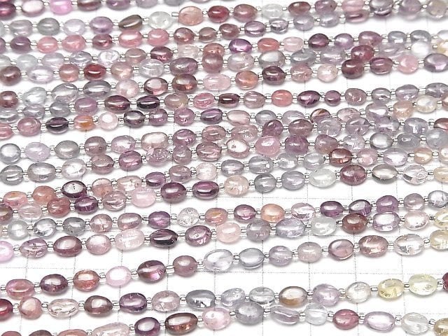 [Video] High Quality Non-heating multi color Sapphire AAA- Oval half or 1strand beads (aprx.7inch/18cm)