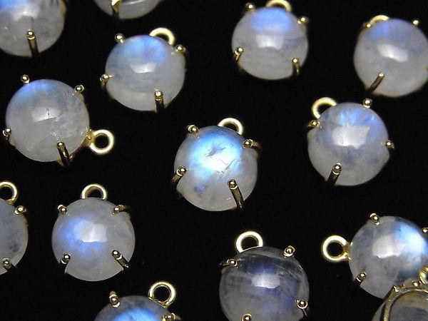 Bezel Setting, Rainbow Moonstone Gemstone Beads