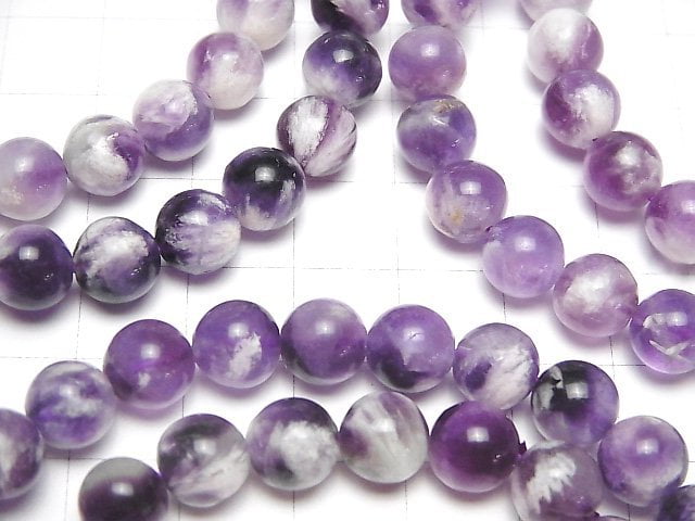 [Video] Purple Angel Feather Fluorite Round 8mm Bracelet