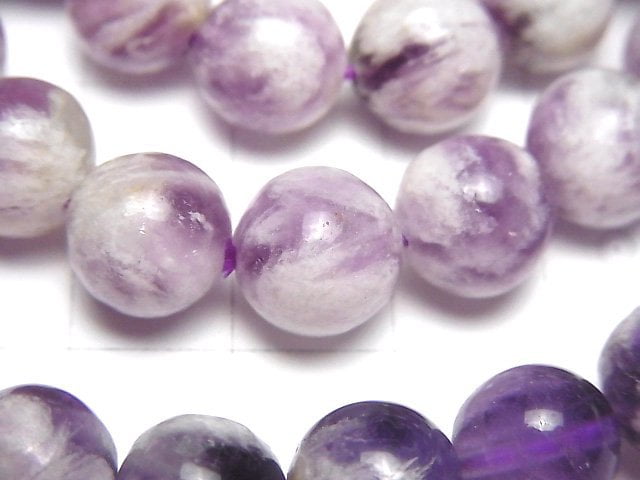 [Video] Purple Angel Feather Fluorite Round 10mm Bracelet