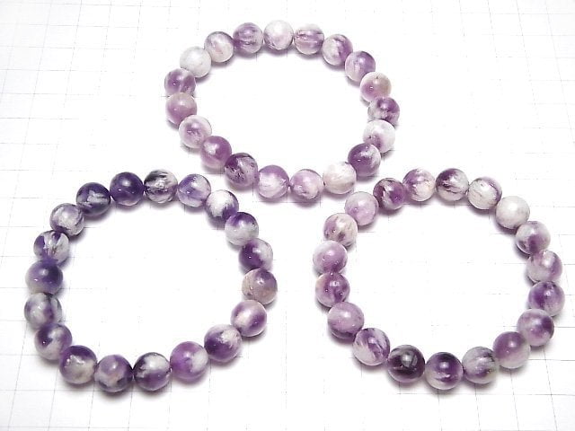 [Video] Purple Angel Feather Fluorite Round 10mm Bracelet