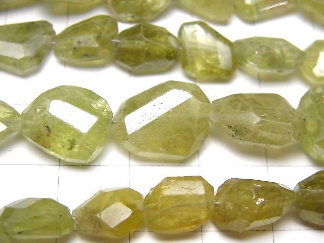 [Video] Grossular Garnet AA++ Faceted Nugget half or 1strand beads (aprx.8inch/21cm)