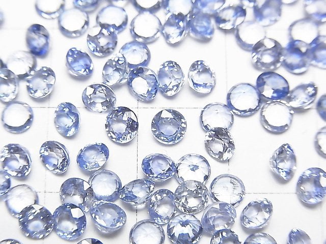 [Video]High Quality Sapphire AAA Loose stone Round Faceted 4x4mm 2pcs