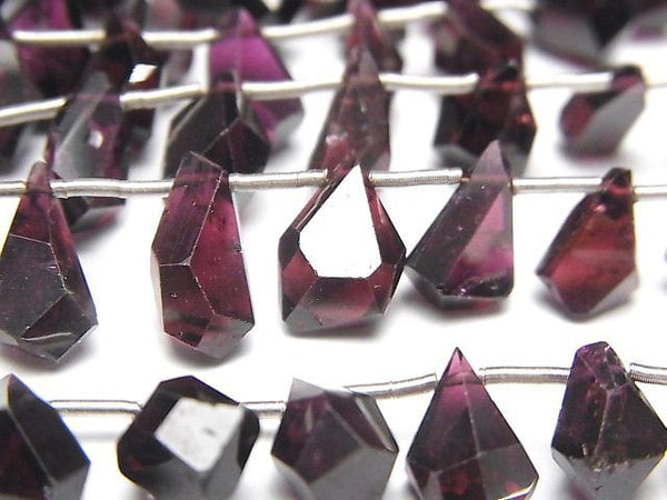 Drop, Faceted Briolette, Garnet Gemstone Beads