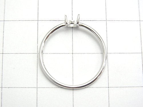 [Video]Silver925 Ring Frame (Prong Setting) Round 3.5mm Rhodium Plated 1pc