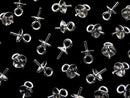 Silver925 Screw Eye Pin Rhodium Plated 10pcs