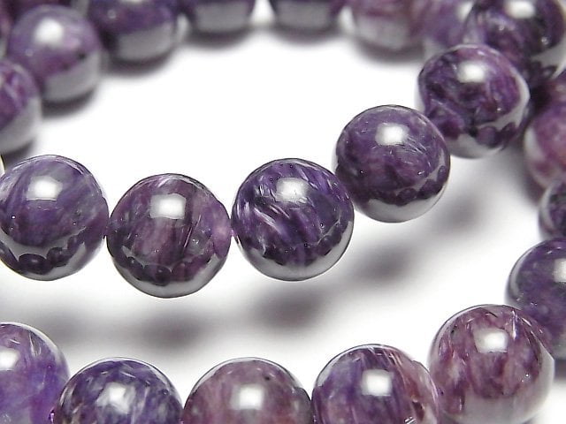 Accessories, Bracelet, Charoite, Round Gemstone Beads