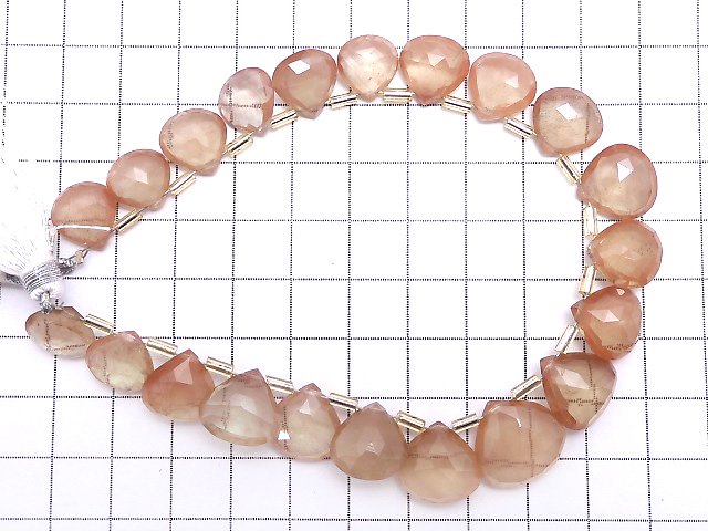 [Video][One of a kind] High Quality Andesine AAA- Chestnut Faceted Briolette 1strand beads (aprx.8inch/20cm) NO.10