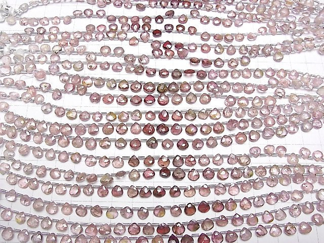 [Video]High Quality Multicolor Spinel AA++ Chestnut Faceted Briolette [Red Purple] half or 1strand beads (aprx.7inch/18cm)