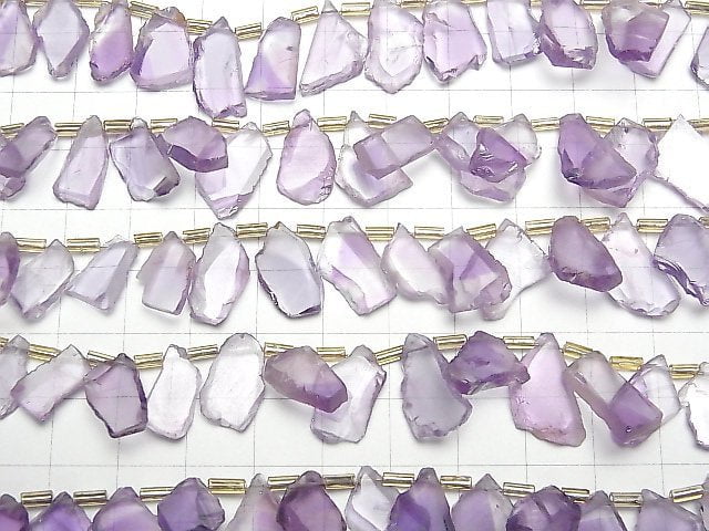 [Video]High Quality Amethyst AAA- Slice Nugget 1strand beads (aprx.7inch/18cm)