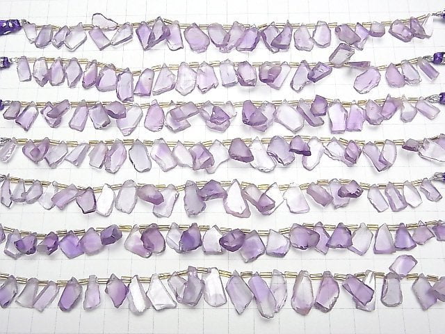[Video]High Quality Amethyst AAA- Slice Nugget 1strand beads (aprx.7inch/18cm)