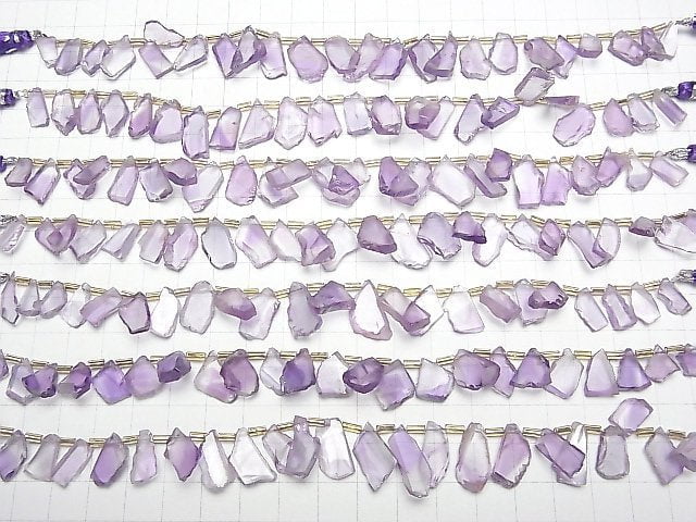 [Video]High Quality Amethyst AAA- Slice Nugget 1strand beads (aprx.7inch/18cm)