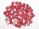 [Video]Red Coral (Dyed) Round Cabochon 10x10mm 3pcs