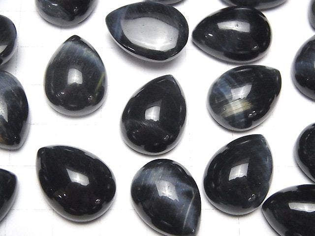 [Video]Natural color Blue Tiger's Eye AA++ Pear shape Cabochon 20x15mm 1pc