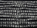 [Video]High Quality White Topaz AAA- Rough Drop-Faceted Pear Shape 1strand beads (aprx.6inch/16cm)