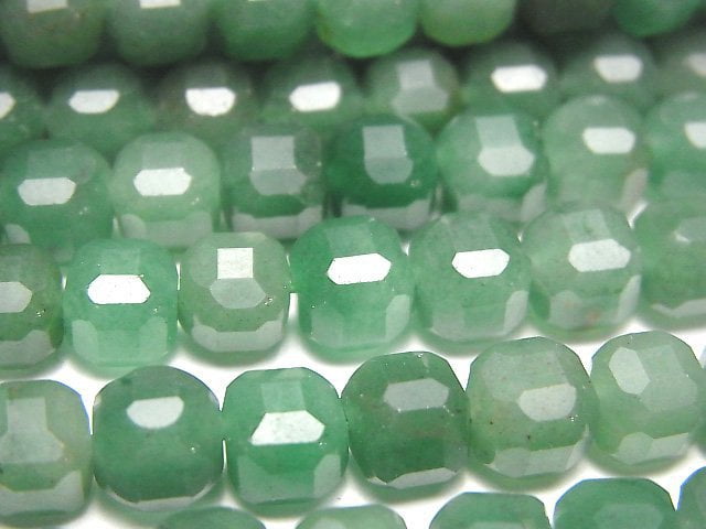 Aventurine, Cube Gemstone Beads