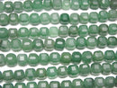 [Video]High Quality! Green Aventurine Cube Shape 7x7x7mm half or 1strand beads (aprx.15inch/37cm)