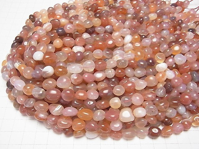 [Video] Red Agate Nugget 1strand beads (aprx.15inch/37cm)