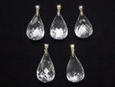 [Video]High Quality Crystal AAA Faceted Drop Pendant 25x15x15mm 14KGP 1pc