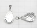 [Video]High Quality Crystal AAA Faceted Drop Pendant 25x15x15mm Silver925 1pc