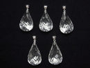 [Video]High Quality Crystal AAA Faceted Drop Pendant 25x15x15mm Silver925 1pc